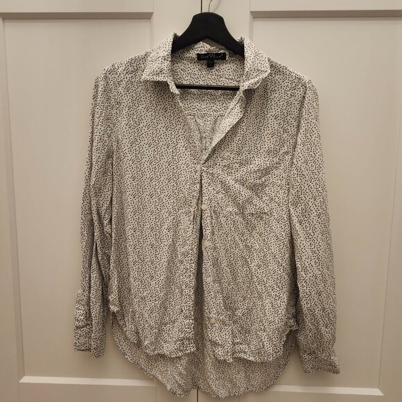 White and Black Button Down - Picture 1 of 3